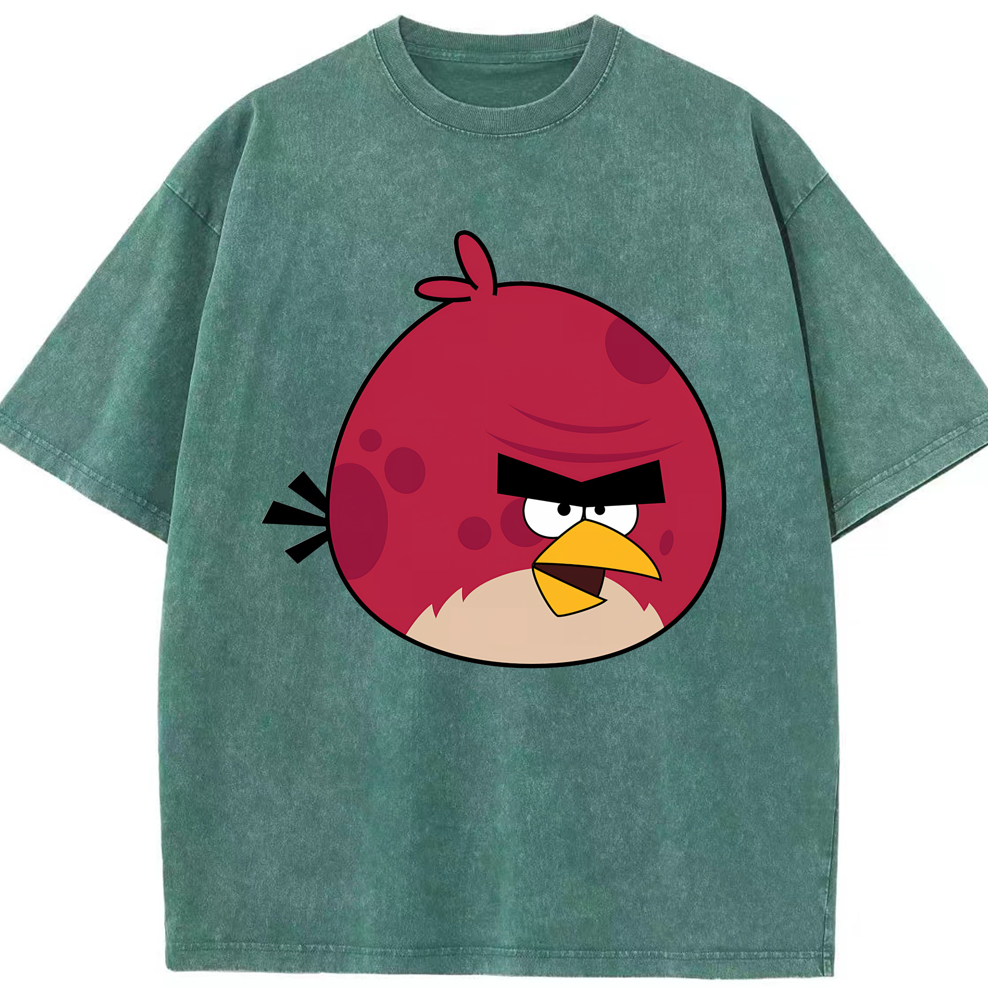 （画像用） Angry Birds アングリーバード 綿100% ヴィンテージ風 半袖Tシャツ（フロントプリント）